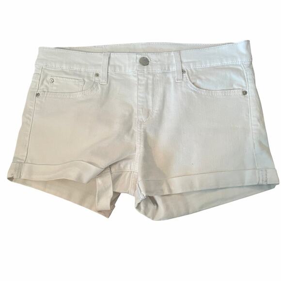 Joe's Jeans White Cuffed Shorts - Picture 1 of 8